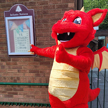 Welsh dragon mascot